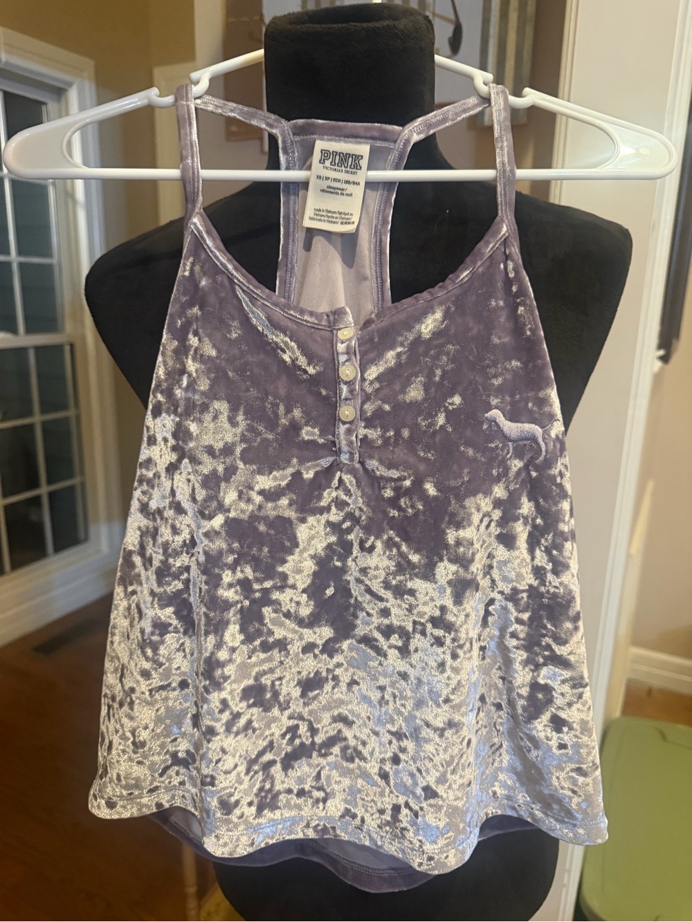 Victoria's Secret PINK Crushed Velvet Camisole in Lavender